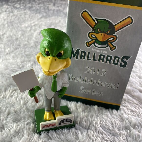 Madison Mallards Bobblehead Protest Maynard Mascot 2012 Northwoods League SGA - Picture 1 of 15